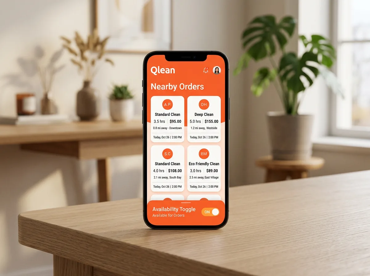 Go online and see nearby orders